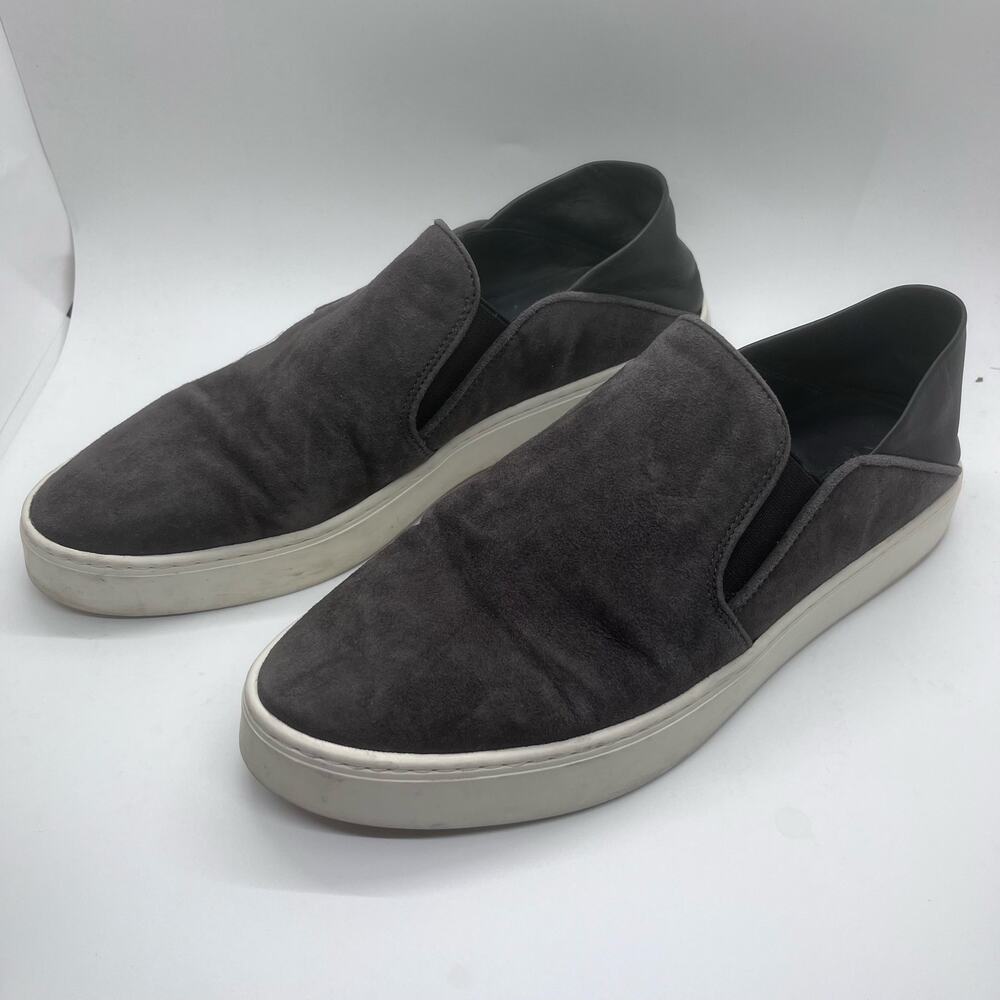 Vince Women's Garvey Grey Suede Slip-on Shoes Size 6.5